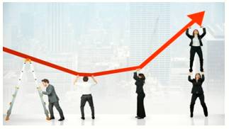 Turnaround - An abrupt or unexpected change, especially one that results in a more favourable situation.