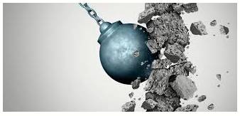 Smash  - Completely defeat, destroy, or foil (something regarded as hostile or dangerous).