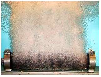 Aerated  - (of a liquid) made effervescent by being charged with carbon dioxide or some other gas.