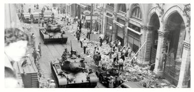Pogrom  - The organized killing of large numbers of people, because of their race or religion.