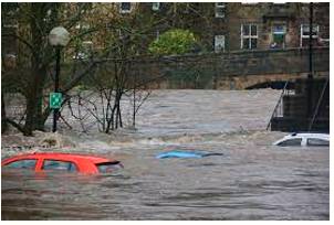 Deluge  - A great quantity of something arriving at the same time.