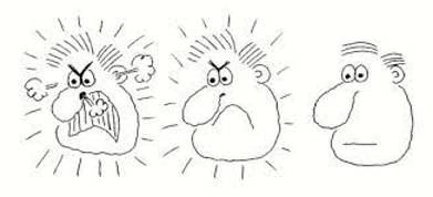 Relent  - Become less severe or intense.