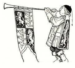 Herald  - To say in public that somebody/something is good or important.