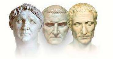 Triumvirate  - A group of three powerful or notable people or things.