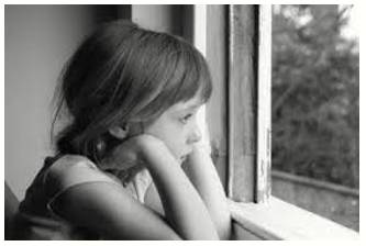 Bereft  - Deprived of or lacking (something).