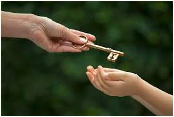 Bequeath  - Pass (something) on or leave (something) to someone else.