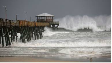 Surge  - A sudden large increase, typically a temporary one.