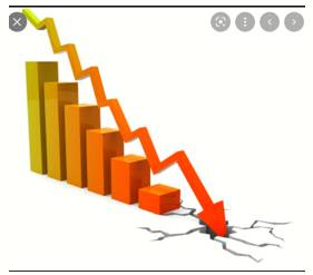 Wane  - (of something unpleasant or severe) become less intense or widespread.