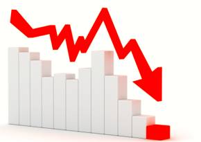 Sagging  - Becoming weaker; declining.