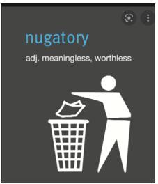 Nugatory  - Worth nothing or of little value.