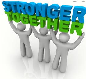 Synergy  - The extra energy, power, success, etc. that is achieved by two or more people, companies or elements working together, instead of on their own
