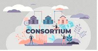 Consortium  - A group of people, countries, companies, etc. who are working together (संघ).