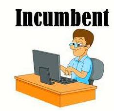 Incumbent  - A person who has an official position.