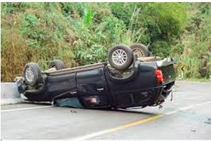 Overturn  - It turns upside down or on its side.