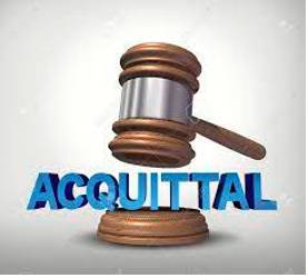 Acquittal  - An official decision in court that a person is not guilty of a crime.