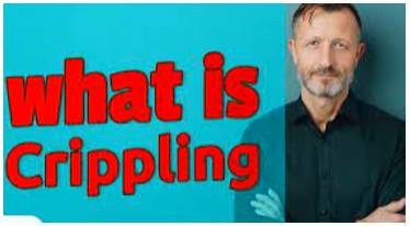 Crippling  - Seriously damaging or harming somebody/something.
