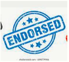 Endorse  - To say publicly that you support a person, statement or course of action.