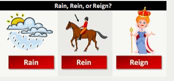 Rein  - The state of being in control.