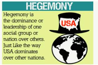 Hegemony  - Control by one country, organization, etc. over other countries, etc. within a particular group.