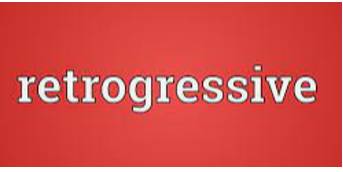 Retrogressive  - Returning to old-fashioned ideas or methods instead of making progress.