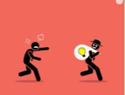 Infringing - to break a law or rule.