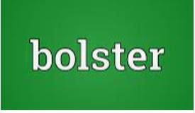 Bolster  - to improve something or make it stronger