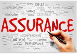 Assurance  - A statement that something will certainly be true or will certainly happen, particularly when there has been doubt about it