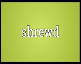 Shrewd  - Clever at understanding and making judgments about a situation