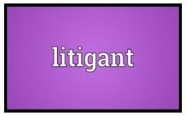 Litigants  - a person who is making or defending a claim in court