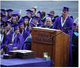 Valedictory  - Connected with saying goodbye, especially at a formal occasion