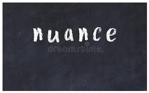 Nuance  - a very slight difference in meaning, sound, colour or somebody’s feelings that is not usually very obvious