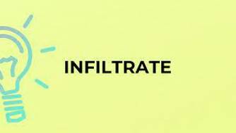 Infiltrate  - to pass slowly into something