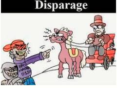 Disparage  - To try hard to persuade somebody to do something.