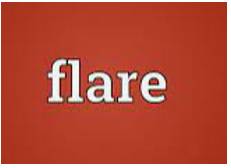Flares  - To suddenly start or become much stronger