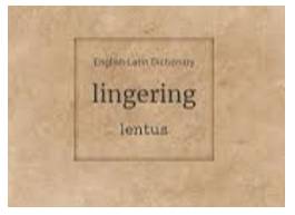 Lingering  - Slow to end or disappear.