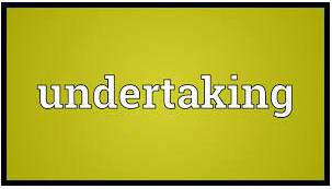 Undertaken  - to make yourself responsible for something and start doing it