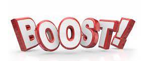 Boosts  - to make something increase, or become better or more successful