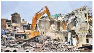 Demolition  - the act of pulling or knocking down a building