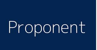 Proponent  - A person who supports an idea or course of action.