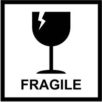 Fragile  - Easily broken or damaged.