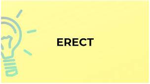 Erect  - To build something.