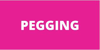 Pegging  - To fix or keep prices, wages, etc. at a particular level.