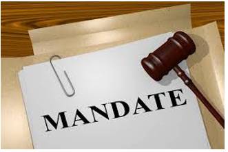 Mandate - The authority to do something, given to a government or other organization by the people who vote for it in an election.