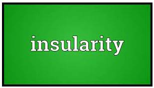 Insularity  - The fact that somebody is only interested in their own country, ideas, etc. and not those from outside.
