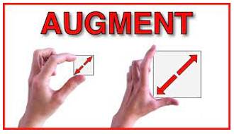 Augment  - To increase the amount, value, size, etc.