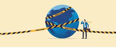 Sanction  - An official order that limits trade, contact, etc. with a particular country, in order to make it do something, such as obeying international law.