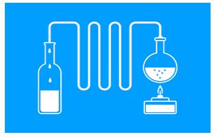 Distill  - To make a liquid pure by heating it until it becomes a gas, then cooling it and collecting the drops of liquid that form.