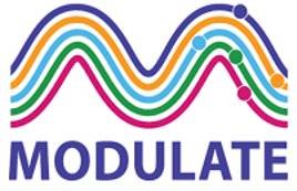Modulate  - To change the quality of your voice in order to create a particular effect by making it louder, softer, lower, etc.