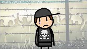 Deterrence  - The fact of making somebody less likely to do something.