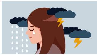 Distress  - A feeling of great worry or unhappiness.